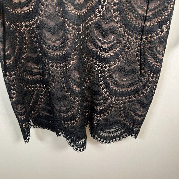 For Love & Lemons Rosalita Lace Dress Size Small Black Plunge Party Cocktail - Picture 8 of 12